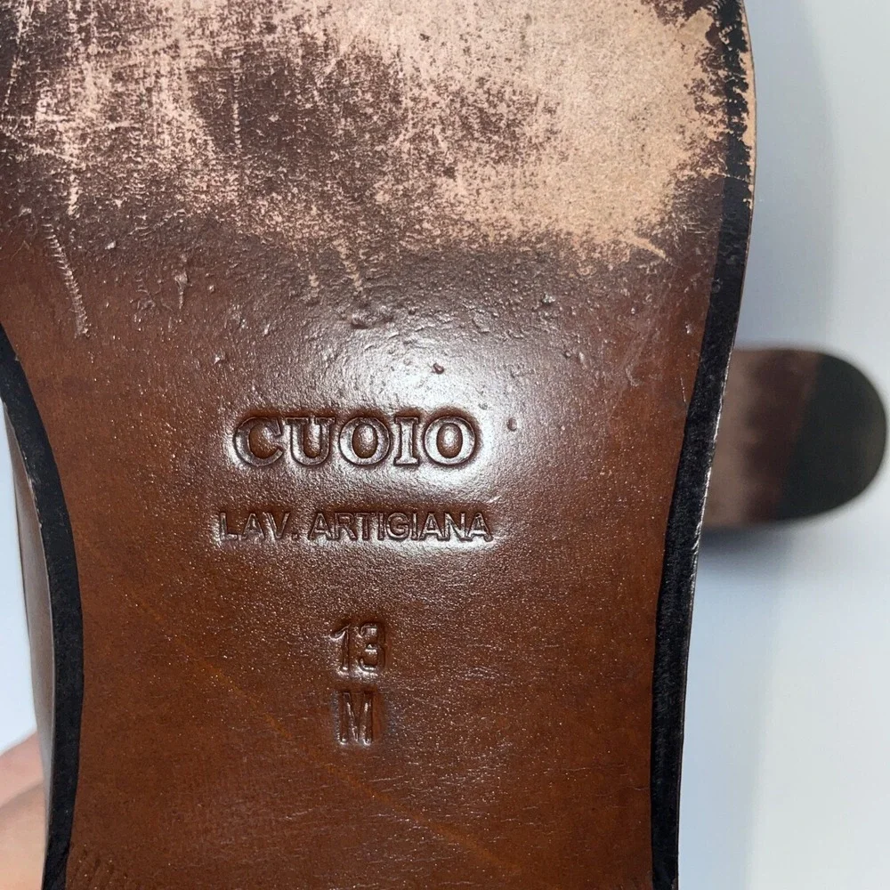 Mercanti Fiorentini Oxfords Apron Toe Shoes US 13 Brown‎ Leather ITALY